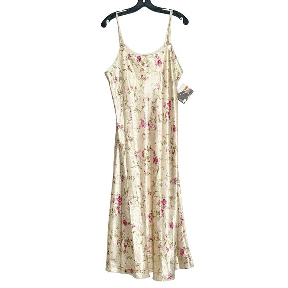 NWT Oscar De La Renta Slip Dress Y2K Coquette Cottagecore Romantic Floral Medium - Picture 1 of 6